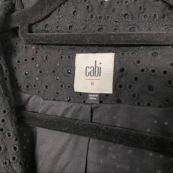 CAbi Flamenco Jacket Eyelet Lace Blazer 5293 100% Cotton Spring Summer Linen - Picture 7 of 7